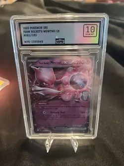 2025 Pokemon Destined Rivals Team Rocket's Mewtwo ex #081/182 Gem 💎 Mint 10 - Image 1