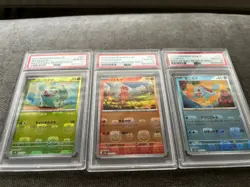 Pokemon 151 Bulbasaur Charmander Squirtle MASTERBALL *FULL SET* Ex PSA 10 SV2a - Image 2