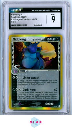 NIDOKING Δ EX DRAGON FRONTIERS HOLO 6/101 POKEMON CGC 9 - Image 1