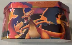 POKEMON TCG MEGA CHARIZARD Y ex TIN w/4 BOOSTER PACKS - Image 3