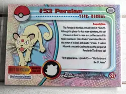 2000 Pokemon Topps TV Animation Chrome Meowth #52 Persian #53 - Image 5