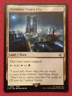 Magic The Gathering FINAL FANTASY INSOMNIA CROWN CITY land card MTG - Image 1