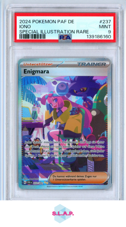 IONO SPECI4L ILL RARE POKEMON GER PAF DE-PALDEAN FATES 2024 237 PSA 9 - Image 1