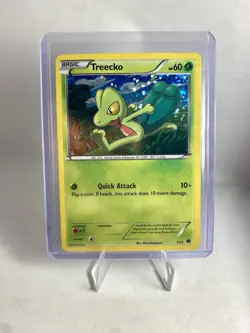 Pokemon TCG Treecko Promo McDonald's 2015 001/012 Basic Holo 60 HP English - Image 1