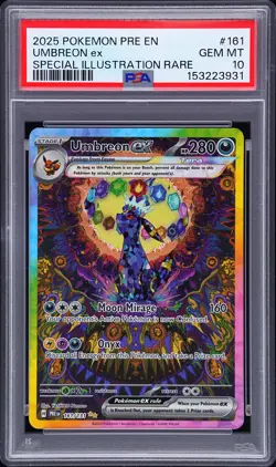 2025 POKEMON PRE EN-PRISMATIC EVOLUTIONS #161 UMBREON EX PSA 10 - Image 1