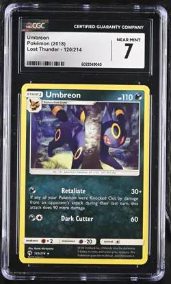 Umbreon 2018 Pokemon Lost Thunder CGC 7 #120 - Image 1