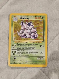 Pokemon TCG Nidoking Base Set 11/102 Holo Unlimited Holo Rare (LP) - Image 1
