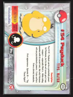 Topps Pokemon Psyduck #54 Black MP EN-1524 - Image 2