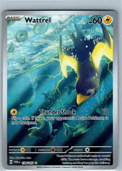 Wattrel 178/167 - Pokemon Twilight Masquerade Illustration Rare IR Full Art NM - Image 1