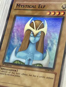 Mystical Elf LOB-062 Super Rare 1st Edition NA English Beckett 8.5 Yu-Gi-Oh! TCG - Image 3
