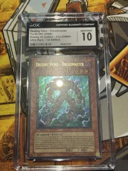 2006 Yugioh Destiny Hero Dreadmaster EOJ-EN004 1st Edition PSA CGC 10 - Image 3