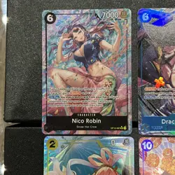 4x One piece Alt Art Bundle- Nico Robin Op12-087 Linlin 073 Mihawk 048 Shirahosh - Image 2
