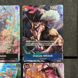 4x One piece Alt Art Bundle- Nico Robin Op12-087 Linlin 073 Mihawk 048 Shirahosh - Image 3
