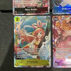4x One piece Alt Art Bundle- Nico Robin Op12-087 Linlin 073 Mihawk 048 Shirahosh - Image 4