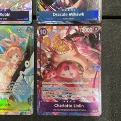 4x One piece Alt Art Bundle- Nico Robin Op12-087 Linlin 073 Mihawk 048 Shirahosh - Image 5