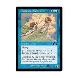WOTC MtG Urza's Legacy Thornwind Faeries (C) (Foil) EX - Image 1