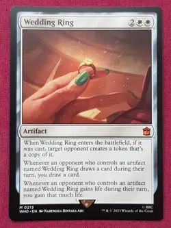 Magic The Gathering DOCTOR WHO WEDDING RING artifact card MTG - Image 1