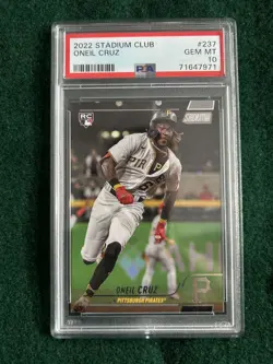 2022 Topps Stadium Club - Oneil Cruz #237 (RC) Pittsburgh Pirates Rookie PSA 10 - Image 1