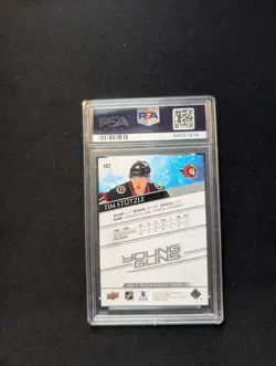 2020-21 Upper Deck Series 2 Young Guns PSA 9 Tim Stutzle YG RC Card# 482 - Image 2