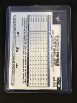 🔥Seranthony Dominguez 2025 Topps Chrome Update Sapphire #USC100 Blue Jays - Image 2