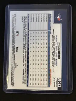 🔥Shane Bieber 2025 Topps Chrome Update Sapphire #USC52 Refractor Blue Jays - Image 2