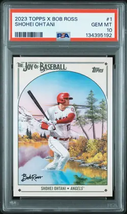 2023 Topps X Bob Ross The Joy Of Baseball Shohei Ohtani #1 PSA 10 - Image 1