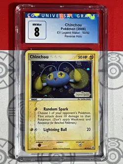 CGC 8 2006 Pokemon TCG EX Chinchou Reverse Foil Legend Maker #50 Mint PSA 7064 - Image 1