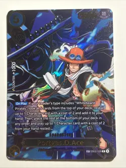One Piece Portgas D Ace OP13 EB02-028 NM Carrying On His Will SP Card - Image 1