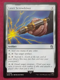 Magic The Gathering DOCTOR WHO LASER SCREWDRIVER artifact card MTG - Image 1
