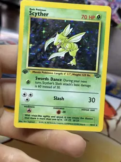 1st Edition Scyther 10/64 Jungle 1999 Holo Rare WOTC Pokemon Card TCG - Image 3