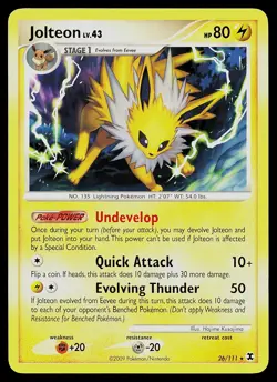 Pokemon Card - Jolteon Rising Rivals 26/111 Rare - Image 1