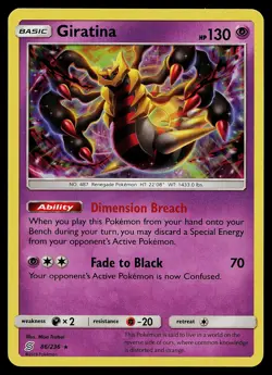 Pokemon Card - Giratina Unified Minds 86/236 Holo Rare 2019 - Image 1