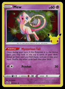 Pokemon Card - Mew Celebrations 011/025 Holo Rare 2021 - Image 1