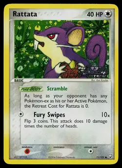 Pokemon Card - Rattata Team Rocket Returns 71/109 Reverse Holo Stamped - Image 1