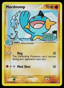 Pokemon Card - Marshtomp Crystal Guardians 38/100 Reverse Holo Stamped - Image 1
