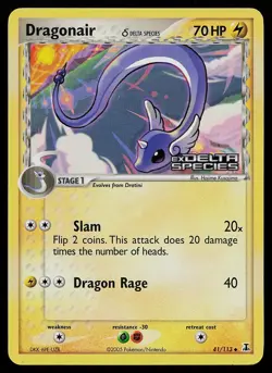 Pokemon Card - Dragonair Delta Species 41/113 Reverse Holo Stamped - Image 1