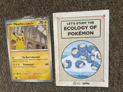 Pikachu At The Museum Jumbo Promo Card Ecology Of Pokemon National History Guide - Image 1
