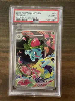 Ivysaur 134/132 Illustration Rare Megas Evolutions Pokemon Card PSA 10 - Image 1