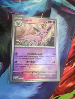 Pokemon TCG Espeon Reverse Holo Pokeball Prismatic Evolutions Card 033/131 NM - Image 1