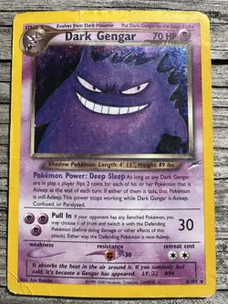 Pokemon Dark Gengar 6/105 Neo Destiny Holo Rare Unlimited English 2000 Card - Image 1