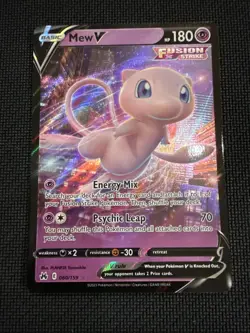 Holo Mew V 060/159 Ultra Rare Crown Zenith Pokemon TCG Mint Card - Image 1