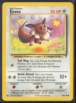 Eevee Common Legendary Collection 074/110 HP Pokemon Card - Image 1