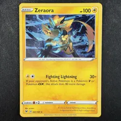 Pokemon TCG Zeraora SWSH Vivid Voltage 61/185 Cosmos Holo Rare Card - Image 1