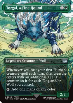 Torgal, a Fine Hound Borderless Foil - FIN 0345 NM - MTG Magic - Image 1
