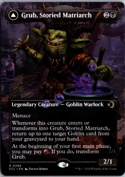 Grub, Storied Matriarch (Borderless) R Lorwyn Eclipsed 289 NM Magic - Image 1