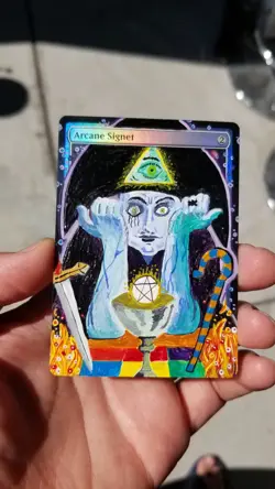 Arcane Signet Magic the Gathering Hand Painted Alter - Image 1