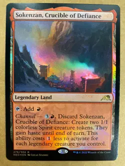 MTG 1x FOIL Sokenzan, Crucible of Defiance 276 Kamigawa Neon Dynasty Magic x1 NM - Image 1