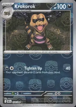 Pokemon TCG Krokorok 058/086 Black Bolt Playset Masterball Holo NM-LP - Image 1