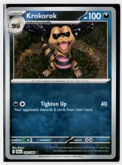 Pokemon TCG Krokorok 058/086 Black Bolt Playset Masterball Holo NM-LP - Image 3