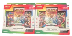 Pokemon TCG First Partner Illustration Collection Series 1 2 Booster Promo Packs - Image 1